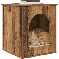 vidaXL Katzenhaus Altholz 53 x 52 x 62 cm Holzwerkstoff