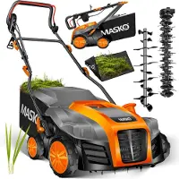 MASKO Elektro Vertikutierer 2in1 Rasenlüfter 1800W, 40cm Arbeitsbreite, 55L Fangkorb