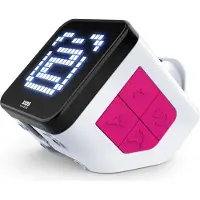 BigBen Interactive Retro Cube Wecker [m. Projektor, white/pink]