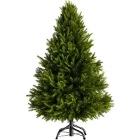 B2X Künstlicher Weihnachtsbaum, 1,4 m, 780 Zweige, schwer entflammbar