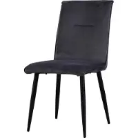 HTI Stuhl Salinas Samt, 90 cm hoch, 44,5 cm breit, 60 cm tief, 47 cm Sitzhöhe
