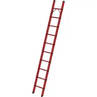 Proregal Sprossen-Anlegeleiter GFK ohne Traverse 10 Sprossen