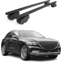 Omac Dachträger Grundtäger für Genesis GV60 2022-2025 75kg Alu Schwarz 2 tlg