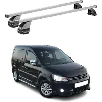 Menabo Dachträger Grundtäger für VW Caddy 2010-2015 75kg Stahl Silber 2 tlg