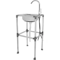 Easybuy Küchenspüle Edelstahl Edelstahlspüle Freistehende Spüle Silber max 60kg