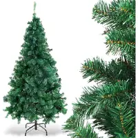 Goplus 180cm Künstliche Weihnachtsbaum, Tannenbaum mit Metallständer, PVC Christbaum mit 650 Zweige, Festliche Dekoration für Zuhause (ohne Dekorationen)