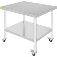 StarTech.com Profi Küchen-Arbeitstisch 91 x 76 x 82 cm - Edelstahl Catering Tisch - bis 160 kg Belastbarkeit - Lebensmittelzubereitung - Gewerblicher Küchentisch für Bar und Restaurant - 4 Höhenverstellbare Füße