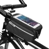 B-soul MTB Fahrrad Top Tube Handytasche fuer 6 "Bildschirmgroesse Fahrrad Frontrahmen Tasche mit Kopfhoerer Loch
