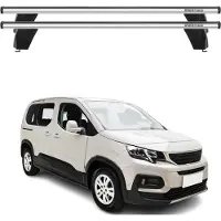 Menabo Dachträger Grundtäger für Peugeot Rifter 2018-2025 75kg Alu Silber 2 tlg