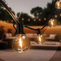 LEDVION LED Lichterkette Außen 5.5M IP54 3W Warmweiß weiß