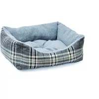 Aumuller Plüschsofa Schottland Grau, 90 cm - kuscheliges Hundesofa