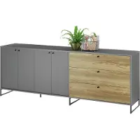 Bega Consult Cheyenne Sideboard Beschichtete Spanplatte Grau/Braun