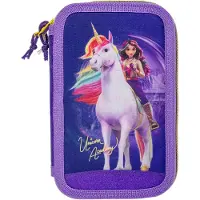 Unicorn Academy - Unicorn Academy - Filled double pencil case - 19.5 x 12.5 x 5 cm