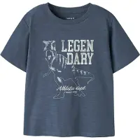 Name it T-Shirt - NmmFeath - Vintage Indigo - - 4 Jahre (104) - T-Shirts