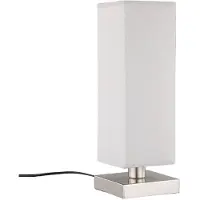 LINDBY Tischlampe Julina , alu / grau / zink, für Schlafzimmer, Textil / Stoff / Seide, Modern, Tischlampe