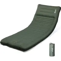 Markenlos 10 cm dickes einpersoniges Campingmatratze mit Fußpumpe - aufblasbare Schlafmatratze für Camping - Zeltmatratze Campingluftbett - leicht und tragbar