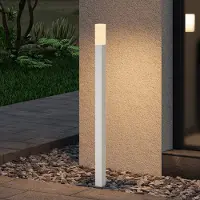 Doporro Außenleuchte Wegeleuchten Außen, 3W LED Stehleuchte, 3000K Aussenleuchte Stehlampe, Außenpollerleuchte 80.6CM IP65 Sandweiß Lumina
