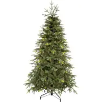 Springos Weihnachtsbaum künstlich 180 cm – Dichte Premium Naturfichte | Realistischer Christmas Tree inkl. stabilem Metallständer