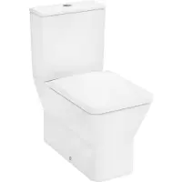 Hansgrohe Stand-WC EluPura Original Q m aufg. Spülkasten und WC-Sitz, weiß
