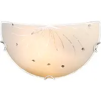 Etc-shop Wandleuchte mit satinierten Glas und klaren Dekorlinien