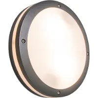 QAZQA Wand- und Deckenleuchte Dunkelgrau 2-flammig IP54 - Glow