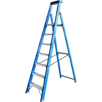 Asc Premium- Stufenstehleiter BT-7 einseitig 7 Stufen mit 3,76m Arbeitshöhe