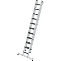 MUNK Günzburger Steigtechnik MUNK Stufen-Schiebeleiter mit nivello-Traverse 2-teilig clip-step R13 11+10 Stufen