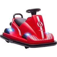 AIYAPLAY 6V Kinder Autoscooter Kinder Elektroauto mit 2 Motor Hupe LED Musik
