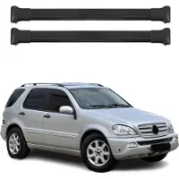 Omtec Dachträger Gepäckträger für Mercedes M Klasse W163 1998-2005 Aluminium Schwarz