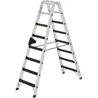 MUNK Günzburger Steigtechnik MUNK Stehleiter beidseitig begehbar mit clip-step R13 250kg 8 Stufen