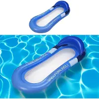Cepewa Wasserbett aufblasbar blau 160x90cm PVC Belastbarkeit bis 100 Kg Luftbett Luftmatratze Strand Meer Schwimmbad