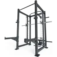 ATLETICA R8 Spectre Long | Power Rack | Smith Machine inklusive | inklusive Latzug - Plate Loaded (Hantelscheiben)