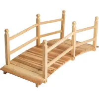 TecTake Gartenbrücke Cantara aus Holz 137 x 58 x 58 cm