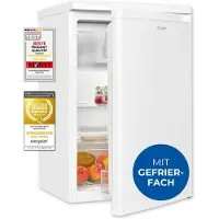 Exquisit Kühlschrank KS516-4-E-040E weiss | 109 l Nutzinhalt | mit Butterfach | 4-Sterne-Gefrieren | mit Glasablage | Temperaturregelung