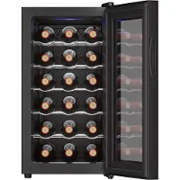 Cavin - Tundra Collection 18 Black Weinkühlschrank - 18 Flaschen - Schwarz - 25 dB leise - 12-18℃