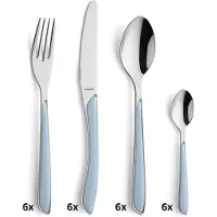 Kuppels Edelstahl Besteckset PRISMA mit ergonomischen Griffen, spülmaschinengeeignet
