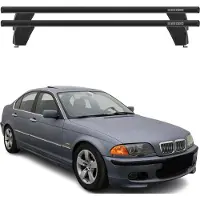 Menabo Dachträger Grundtäger für BMW 3er E46 Limo 1998-2007 75kg Alu Schwarz 2x