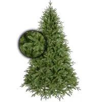 Excellent Trees LED Ulvik 180 cm mit Beleuchtung Künstlicher Weihnachtsbaum Tannenbaum Christbaum grün, 350 Lämpchen beleuchtet