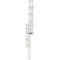 MUNK Günzburger Steigtechnik MUNK ortsfeste Steigleitern Edelstahl, 10,92m SH PG2
