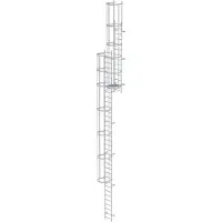 MUNK Günzburger Steigtechnik MUNK ortsfeste Steigleitern Aluminium eloxiert, 11,76m SH PG1