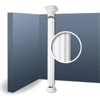 ORAC Decor KD5 LUXXUS Vollsäulen Set Stucksäule antike Relief-Form | 2,42 m