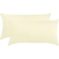 TRAUMSCHLAF Edel-Linon Kissenbezüge 2er Set 2x 40x80 cm ecru