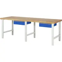RAU Werkbank höhenverstellbar 7001A1, B2500xT900xH790-1140mm, 1x Schublade-TA