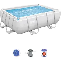 Bestway 56629 Power Steel Rechteckig Aufstellpool 282x196x84cm