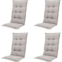 Madison - Gartenstuhlauflage High Back Naples taupe - Ca. 123x50 cm - 4er-Set