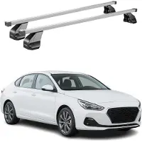 Menabo Dachträger Grundtäger für Hyundai i30 Fastback 2016-2023 75kg Silber 2x