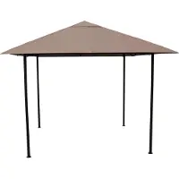 Grasekamp Antikpavillon Amalfi Flex 3 x 3 m Taupe Gartenpavillon Partyzelt