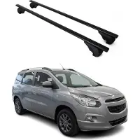 Omtec Dachträger Grundtäger für Chevrolet Spin 2012-2016 75kg Metall Schwarz 2 tlg