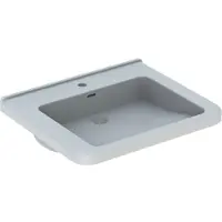 Geberit Waschtisch Renova Comfort unterfhb. m Hahnloch m ÜL 650x550mm weiß