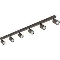 Licht-Erlebnisse Deckenspot Metall GU10 verstellbar Braun länglich